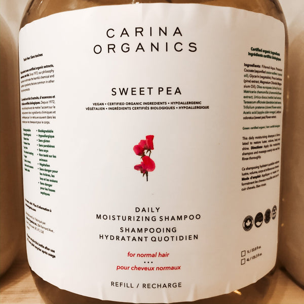 475G Carina Organics Daily Moisturizing Shampoo - Sweet Pea  - The Alternative