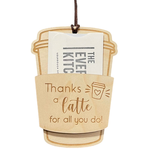 Windy Day Wood Latte Gift Card Holder - The Alternative