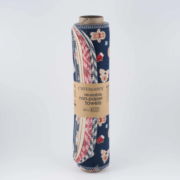 Cheeks Ahoy Holiday Unpaper Towels - Set of 8
