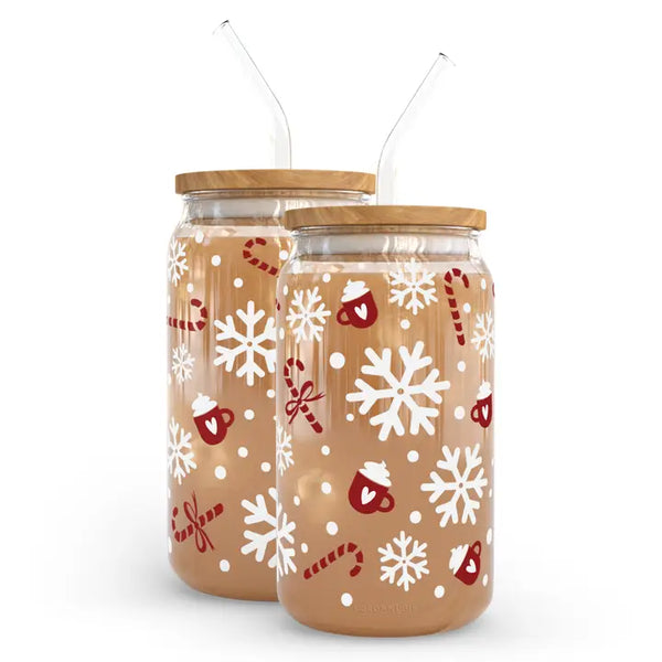 Coco+Bie Designs Holiday Glass Can