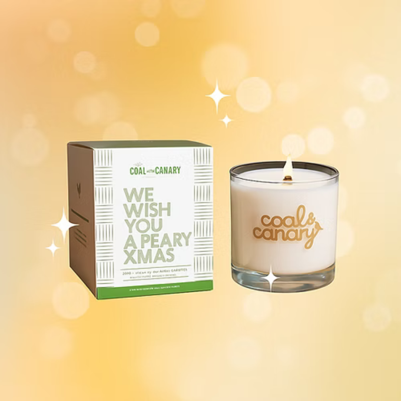 Coal and Canary Holiday Candles