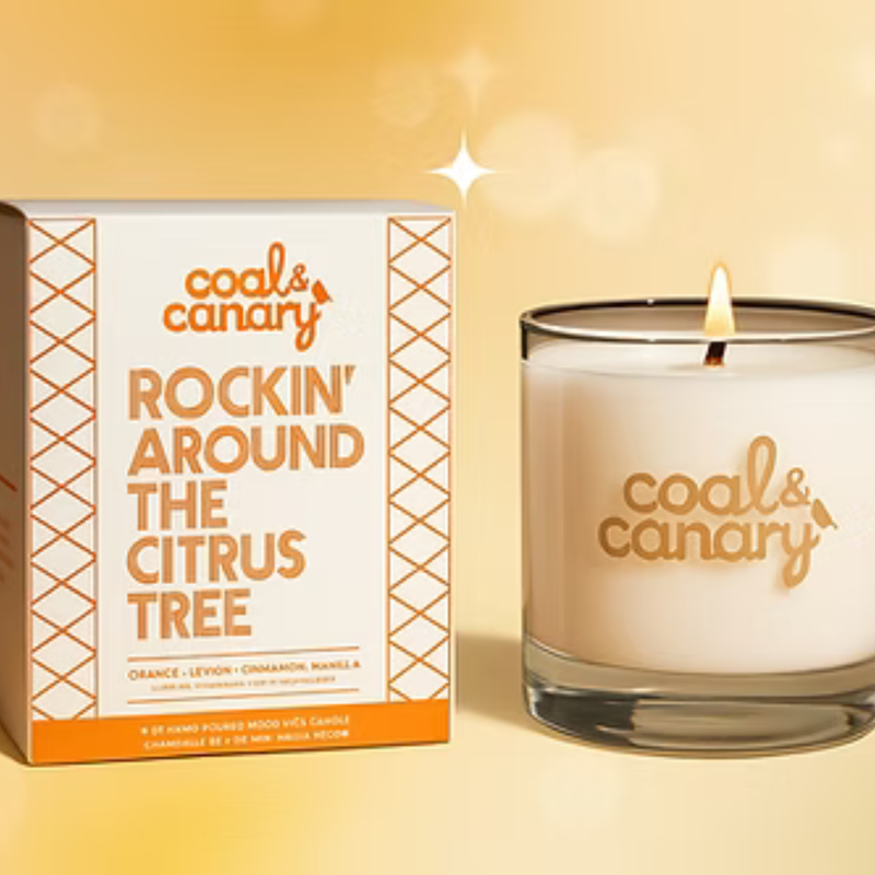 Coal and Canary Holiday Candles