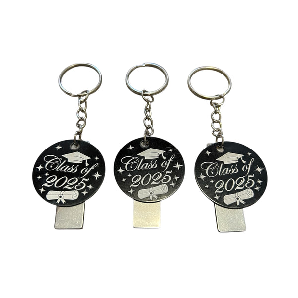 Windy Day Wood Grad Keychain