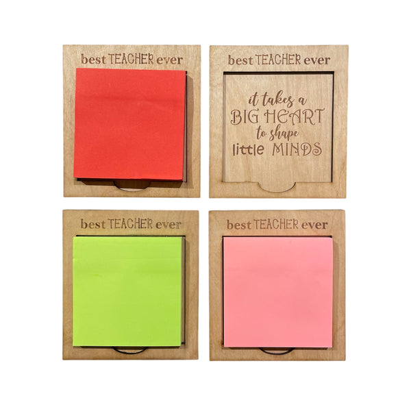 Windy Day Wood Best Teacher Notepad Holder