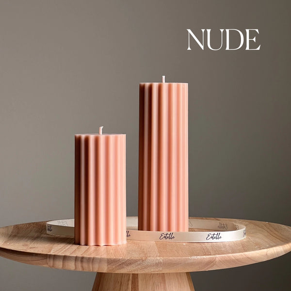 Estelle Studio Candle - Ribbed Pillar