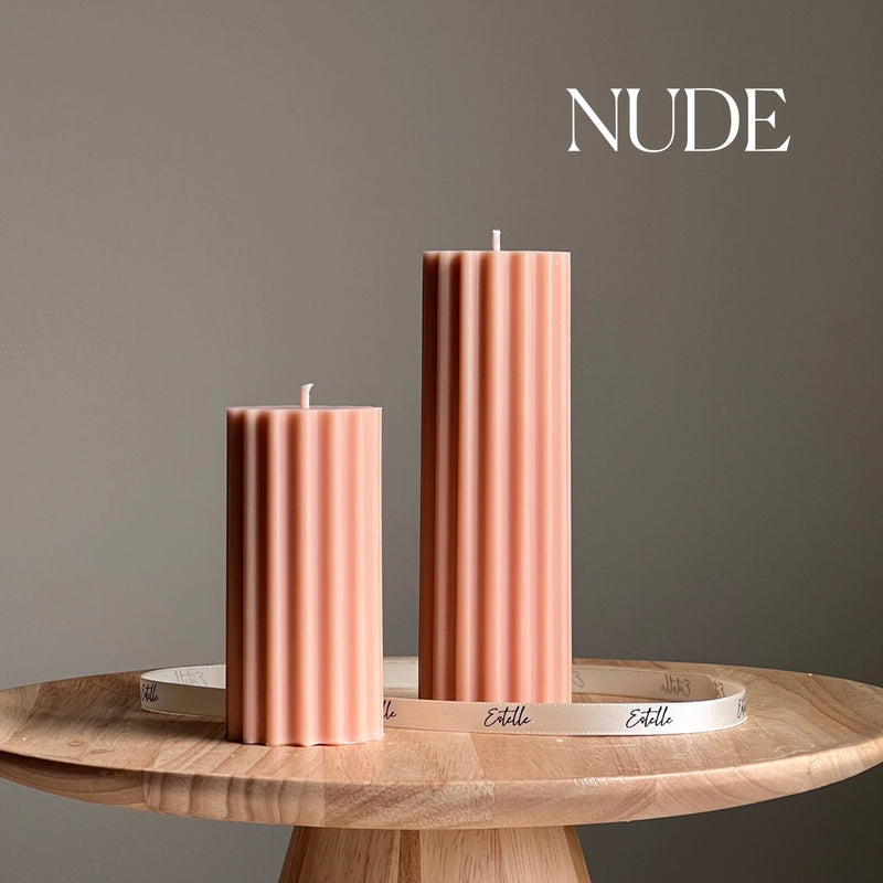 Estelle Studio Candle - Ribbed Pillar