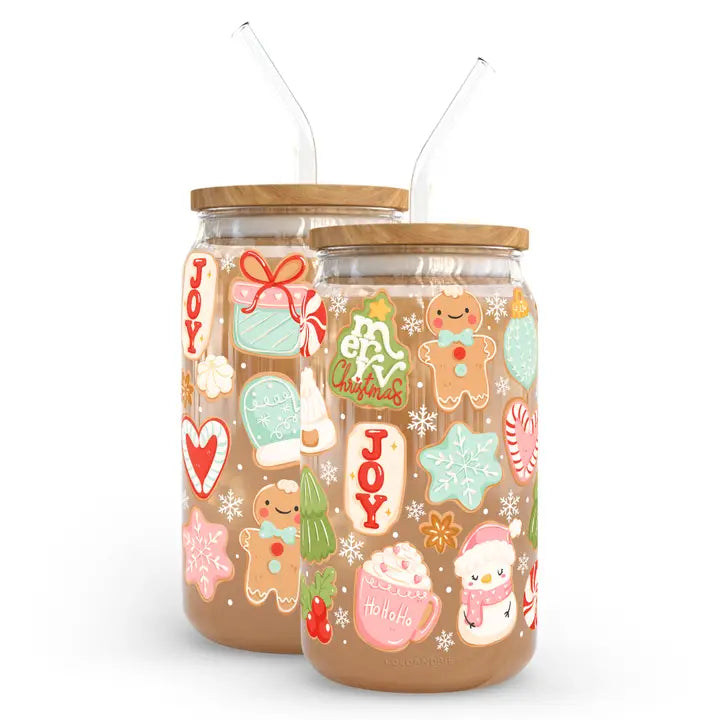 Coco+Bie Designs Holiday Glass Can