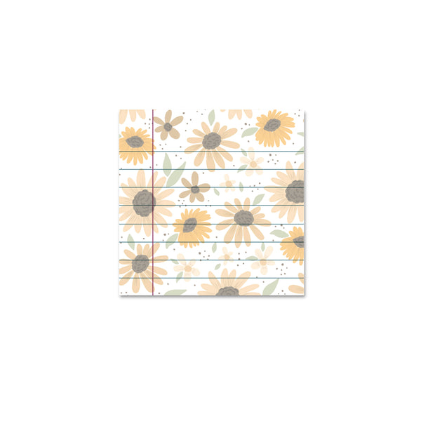 Jaybee Design Simple Yellow Floral Sticky Notes