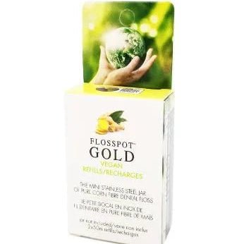 Flosspot Gold Vegan Dental Floss - The Alternative