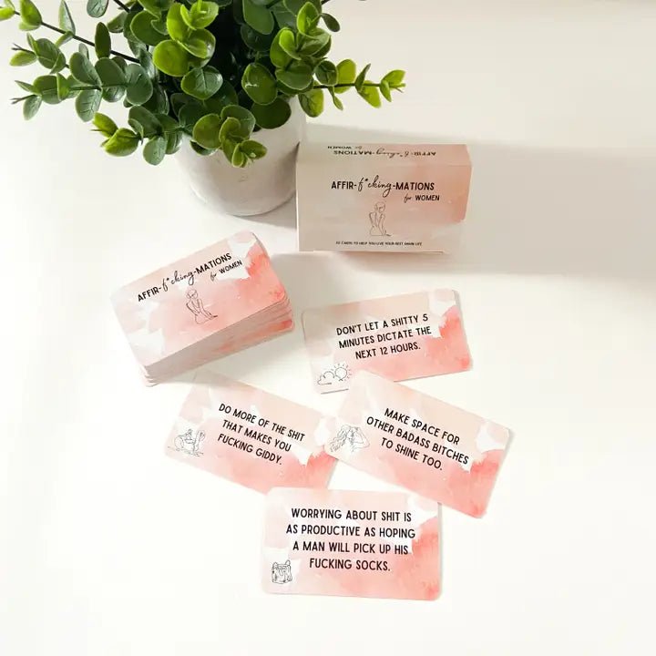 Poppy + Cosmos Vulgar Affirmation Cards For Women - The Alternative