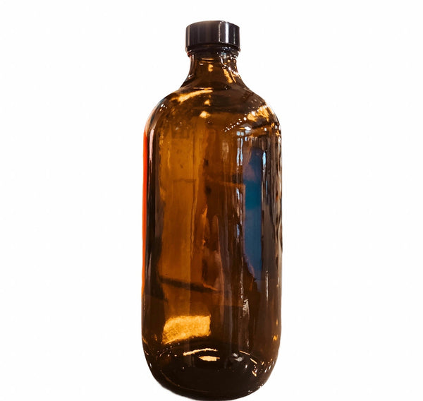 16oz Glass Bottle - Amber - The Alternative