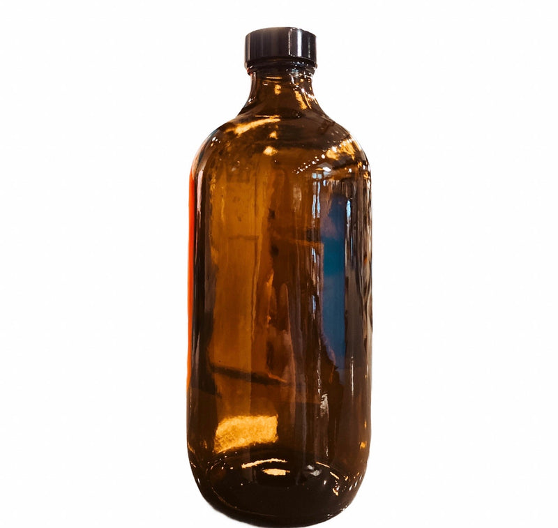 16oz Glass Bottle - Amber - The Alternative