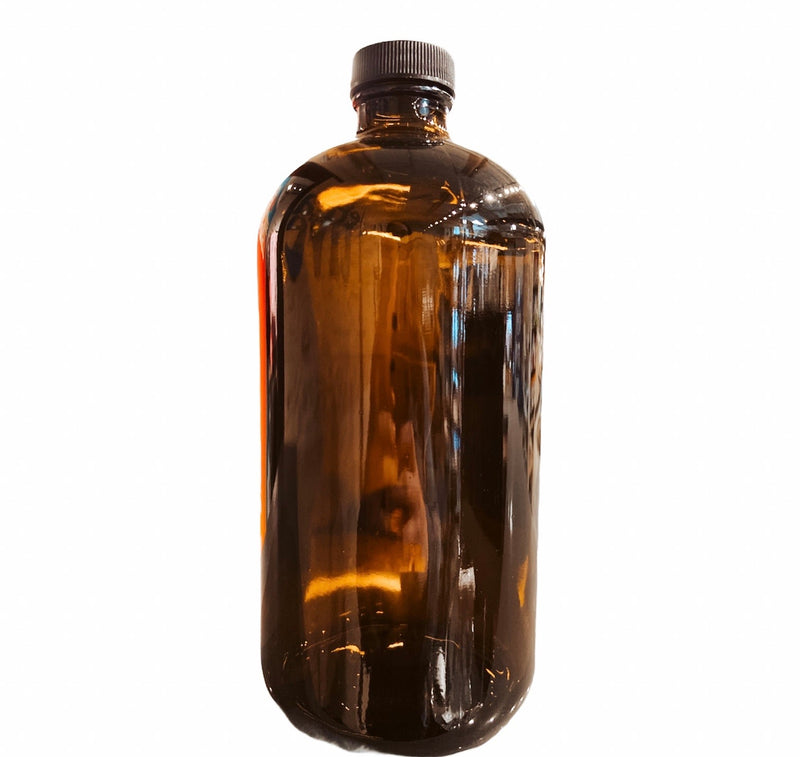 32oz Glass Bottle - Amber - The Alternative