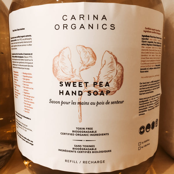 475G Carina Organics Hand Soap - Sweet Pea - The Alternative