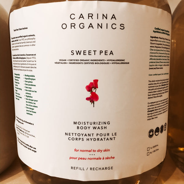 475G Carina Organics Moisturizing Body Wash - Sweet Pea - The Alternative