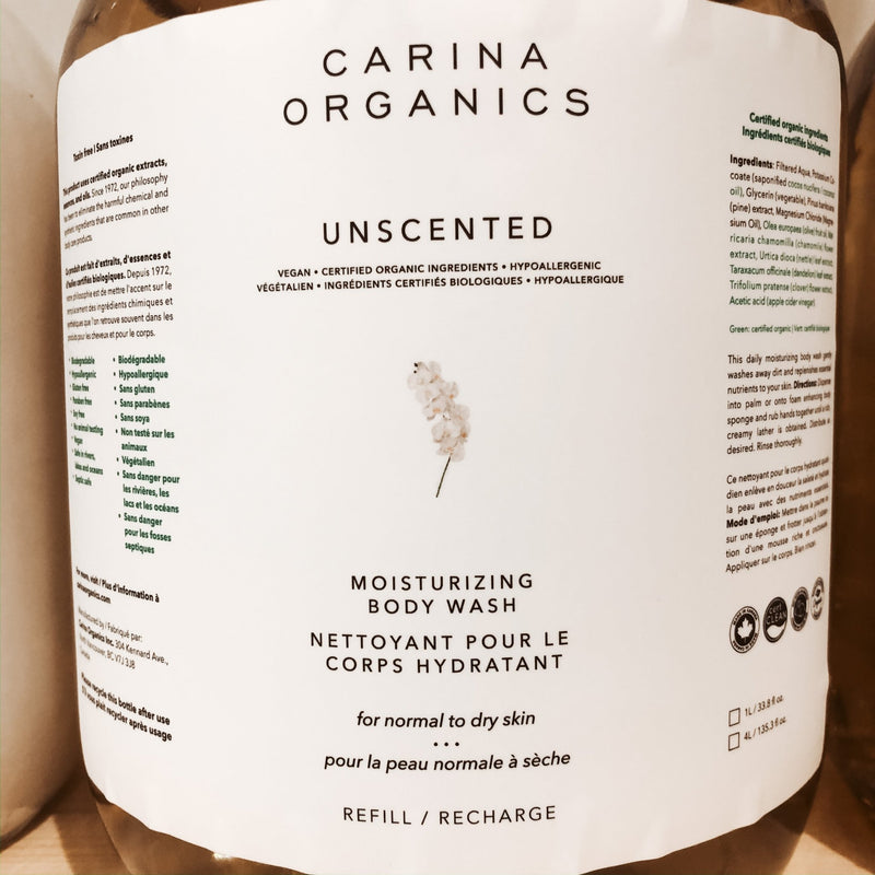 475G Carina Organics Moisturizing Body Wash - Unscented  - The Alternative