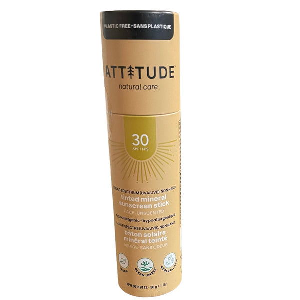 Attitude Face Mineral Sunscreen Stick SPF 30 - Tinted