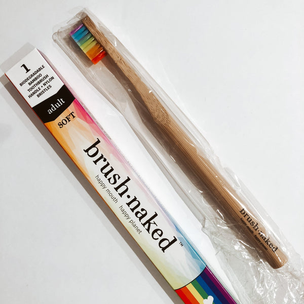 Brush Naked Soft Nylon Adult Toothbrush - Pride - The Alternative