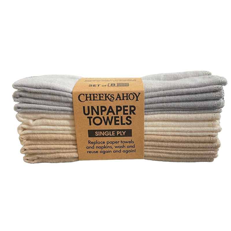 Cheeks Ahoy Single Ply Unpaper Towels - Set of 8 - The Alternative