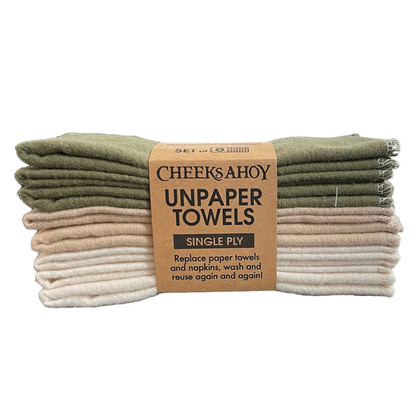 Cheeks Ahoy Single Ply Unpaper Towels - Set of 8 - The Alternative