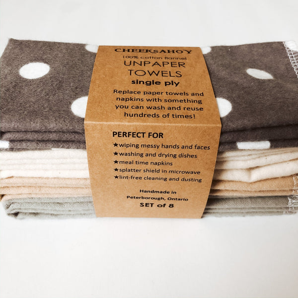 Cheeks Ahoy Single Ply Unpaper Towels - Set of 8 - The Alternative