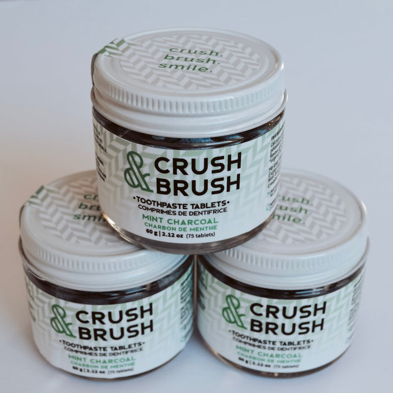 Nelson Naturals Crush & Brush Toothpaste Tablets - Mint Charcoal - The Alternative