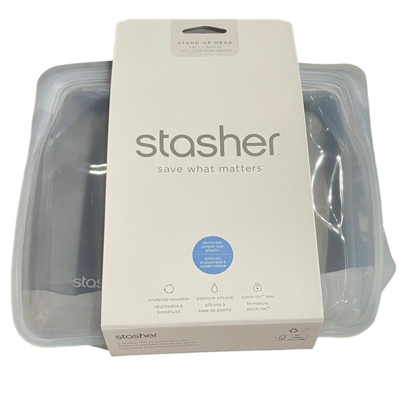 Stasher Reusable Stand-Up Mega Storage Bag Clear - The Alternative
