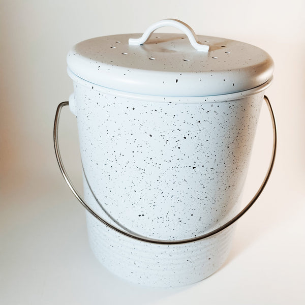 White Speckle Compost Bin - The Alternative